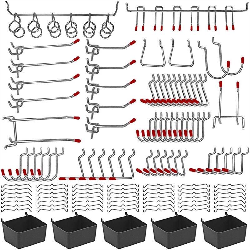 Workshop Tools On Wall - 114 قطعة من خطافات Pegboard مجموعة