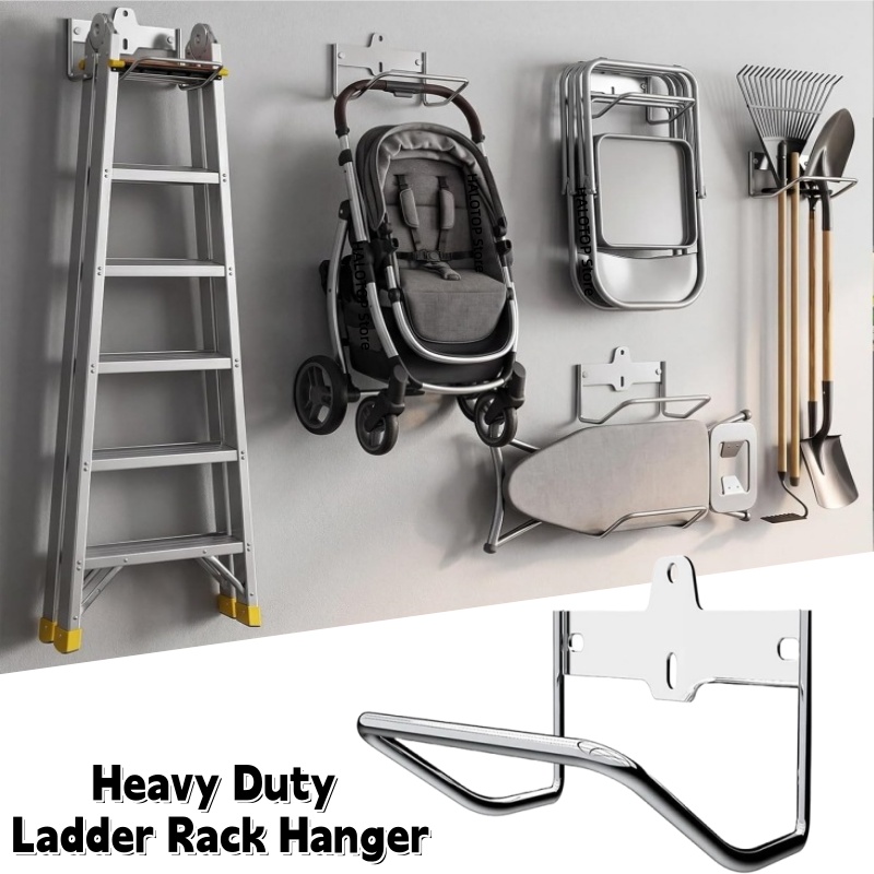 Workshop Tools On Wall - حامل سلالم معدني شديد التحمل، خطافات