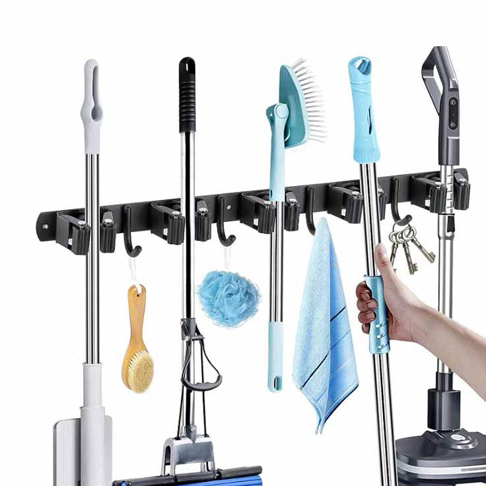 حامل مكنسة وممسحة من الفولاذ ا - مراجعة Workshop Tools On Wall وسعره